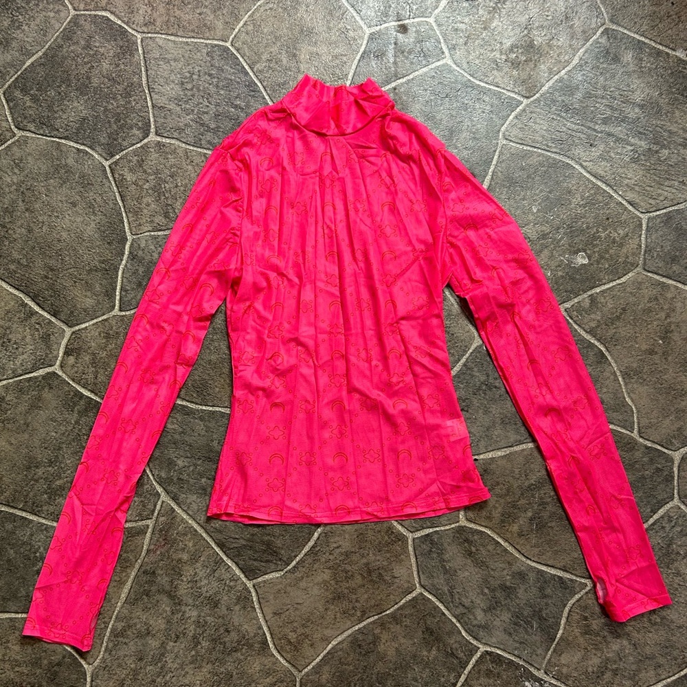 Elegant Pink Long Sleeve Women's Top